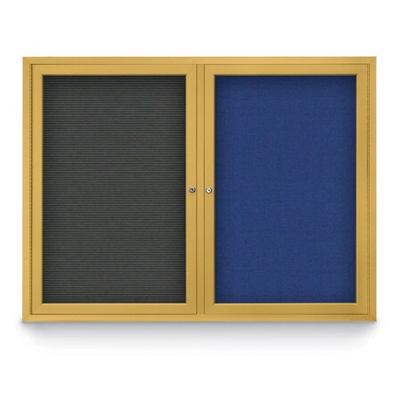 United Visual Products Corkboard, Buff/Bronze, 72" X 36" UV407-BRONZE-BUFF